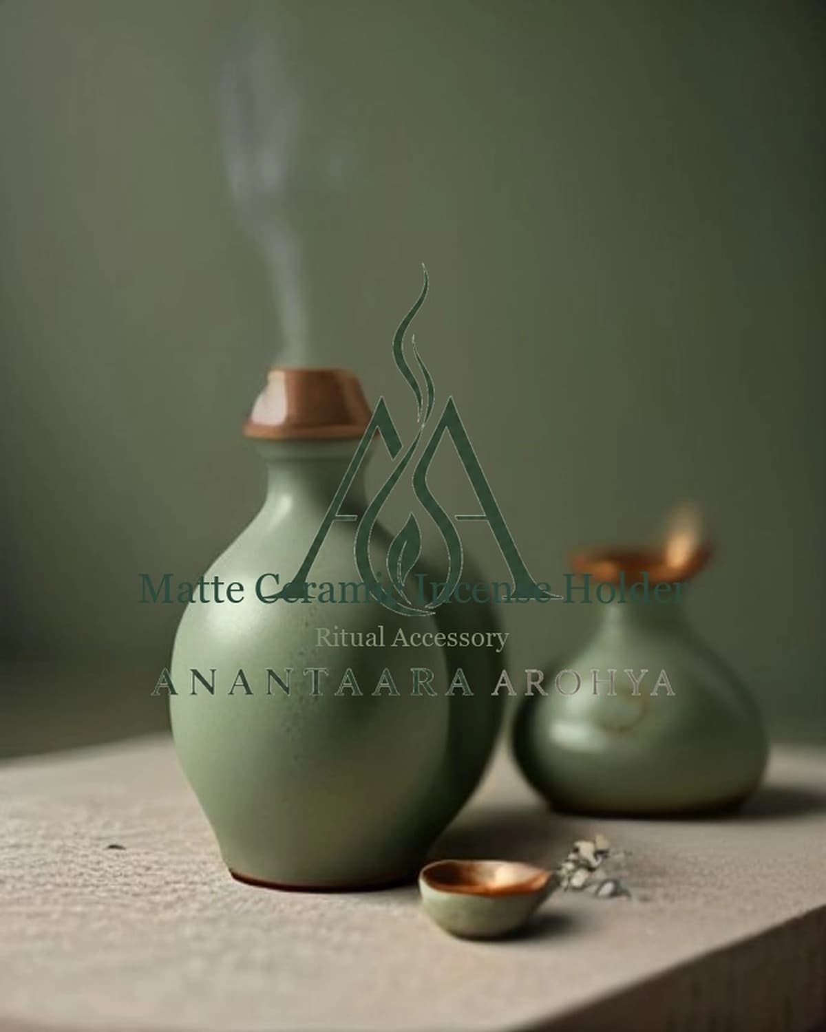 Matte Ceramic Incense Holder detail 4